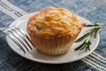 Savory cheese and bacon muffins Royalty Free Stock Photo