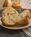 Savory cheese and bacon muffins Royalty Free Stock Photo