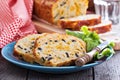 Savory cheese loaf with olives