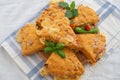 Savory cheese maffins with basil and sun-dried tomato