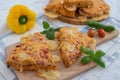 Savory cheese maffins with basil and sun-dried tomato