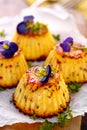 Savory cheese muffins with addition caraway and pepper