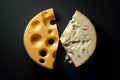 Savory Cheese piece food. Generate AI