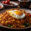 Savory Close-up Shot of Indonesian Nasi Goreng