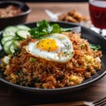 Savory Close-up Shot of Indonesian Nasi Goreng