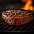 Savory delight a juicy and rare grilled steak ready to eat