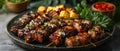 Savory Filipino Skewers - A Symphony of Taste. Concept Filipino Cuisine, Grilled Meat, Street Food,