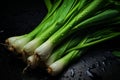 Savory Fresh green onions. Generate Ai