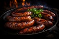 Savory Grilled sausages. Generate Ai