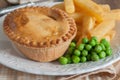 Savory Meat Pie Chips and Peas