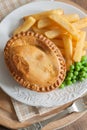 Savory Meat Pie Chips and Peas