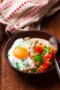 Savory Oatmeal with Cheddar and Fried Egg