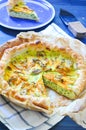 Savory pie with ricotta, parmesan and zucchini