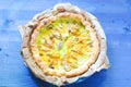 Savory pie with ricotta, parmesan and zucchini