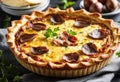A savory quiche Lorraine, but replace the bacon with slices of banana and Nutella.