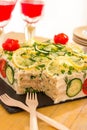 Savory Sandwich Cake (SmÃÂ¶rgÃÂ¥stÃÂ¥rta) Royalty Free Stock Photo