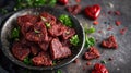 Savory snacks for Valentine's Day - heart-shaped savory jerky snacks. Carnivore and keto friendly food.