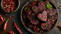 Savory snacks for Valentine's Day - heart-shaped savory jerky snacks. Carnivore and keto friendly food.