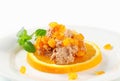 Savory spread with orange Royalty Free Stock Photo