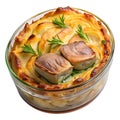 Savory Steak and Potato Pudding Royalty Free Stock Photo