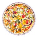 Savory tart with clipping path