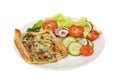 Savory tart and salad