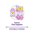 Savour time together concept icon Royalty Free Stock Photo