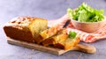 Savoury cake with ham, olives Royalty Free Stock Photo