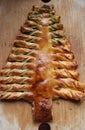 savoury cake in the shape of christmas tree Royalty Free Stock Photo