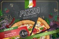 Savoury pizza ads Royalty Free Stock Photo