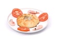 Savoury round fried meat pie