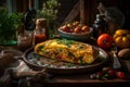 Savoury Stuffed Omelette Breakfast (AI Generated)