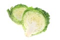 Savoy cabbage halves Royalty Free Stock Photo