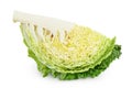 Savoy cabbage slice isolated on white background with clipping path and full depth of field