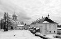 Savvino-Storozhevsky monastery in Zvenigorod in winter day. Moscow region. Royalty Free Stock Photo