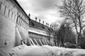 Savvino-Storozhevsky monastery in Zvenigorod in winter day. Moscow region. Royalty Free Stock Photo