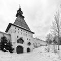 Savvino-Storozhevsky monastery in Zvenigorod in winter day. Moscow region. Royalty Free Stock Photo