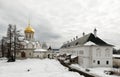 Savvino-Storozhevsky monastery in Zvenigorod in winter day. Moscow region. Royalty Free Stock Photo