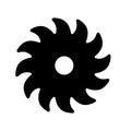 Saw blade icon on white background. flat style. wood saw blade sign Royalty Free Stock Photo