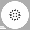 Saw blade vector icon sign symbol Royalty Free Stock Photo