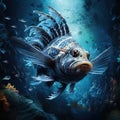 Ai Generated illustration Wildlife Concept of Saw fish Royalty Free Stock Photo