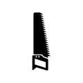 Saw icon. Construction tool. Hand saw flat pictogram illustration isolated on white background. Vector EPS 10 Royalty Free Stock Photo