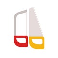 Saw tool isolated icon Royalty Free Stock Photo