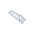 saw line icon. saw linear hand drawn pen style line icon Royalty Free Stock Photo