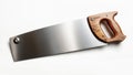 Classic Hand Saw with Wooden Handle Isolated on White Royalty Free Stock Photo