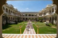 Sawai Madhopur, India - March 7, 2020: View of the courtyard plaza at the Anuraga Palace, Luxury Resort and Spa