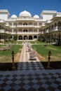 View of the courtyard plaza and arch walkway at the Anuraga Palace, Luxury Resort and Spa