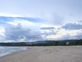 Sawarna beach with sand white