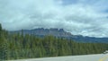 The Sawback mountain range in Banff Natiaonal Park in Canada Royalty Free Stock Photo