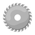 Sawblade vector icon.Cartoon vector icon isolated on white background sawblade. Royalty Free Stock Photo